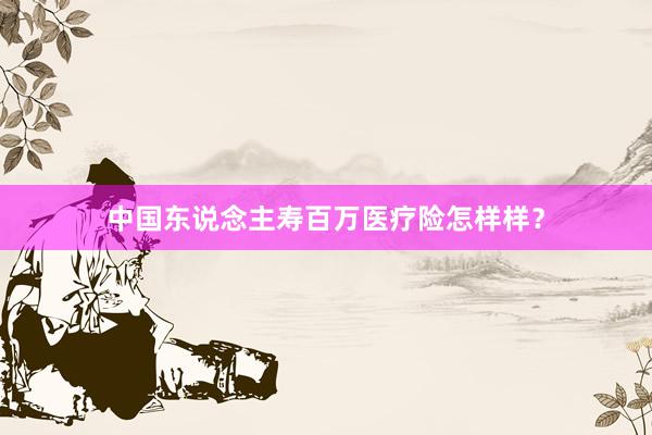 中国东说念主寿百万医疗险怎样样？